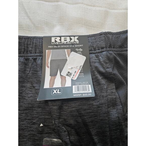 RBX Mens Space Dye Charcoal Shorts Size XL - Picture 3 of 7